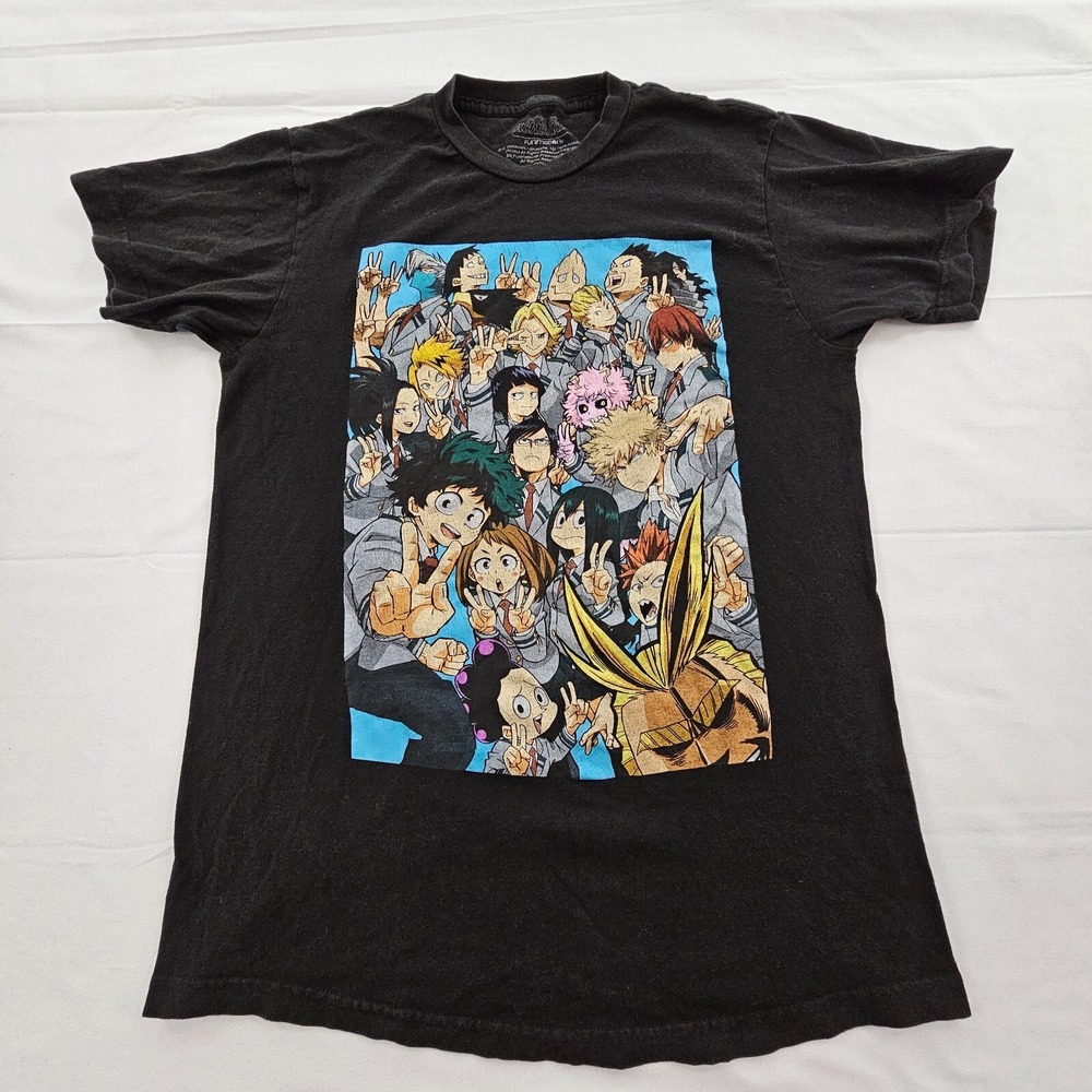 My Hero Academia Funimation Black Short Sleeve Cotton T-Shirt Men's M